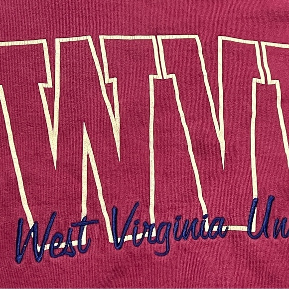 West Virginia University Mountaineers Vintage Stitched 1980s Sweatshirt - Picture 3 of 4